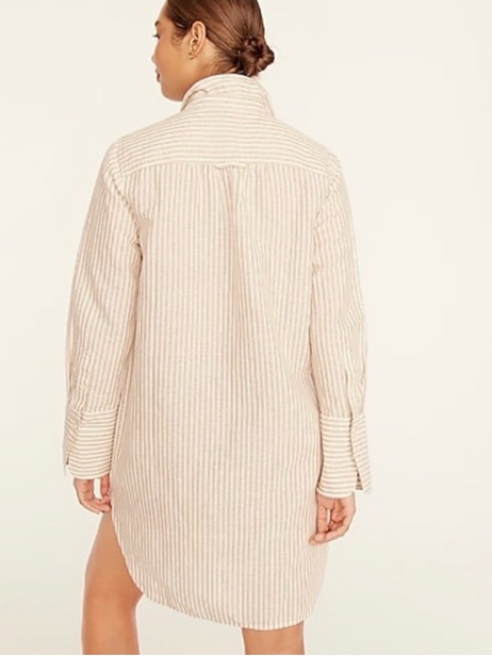 JCREW Striped Button-Back Shirt Dress/Swim Cover Up